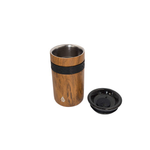 12oz Teak Wood Tumbler with ceramic lid - TheArtsyBox