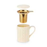 Annette™ Knit Ceramic Tea Mug & Infuser
