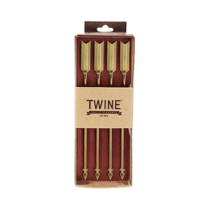 Chateau™: Golden Arrow Stainless Steel Stir Sticks by Twine - TheArtsyBox