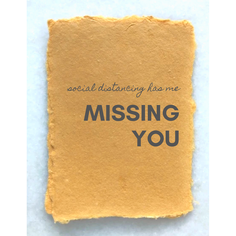 COVID-19 Greeting card: MISSING YOU - TheArtsyBox