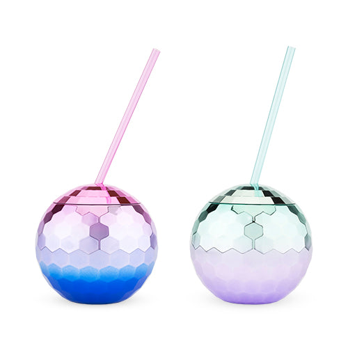 Assorted Ombre Disco Ball Drink Tumblers by Blush - TheArtsyBox