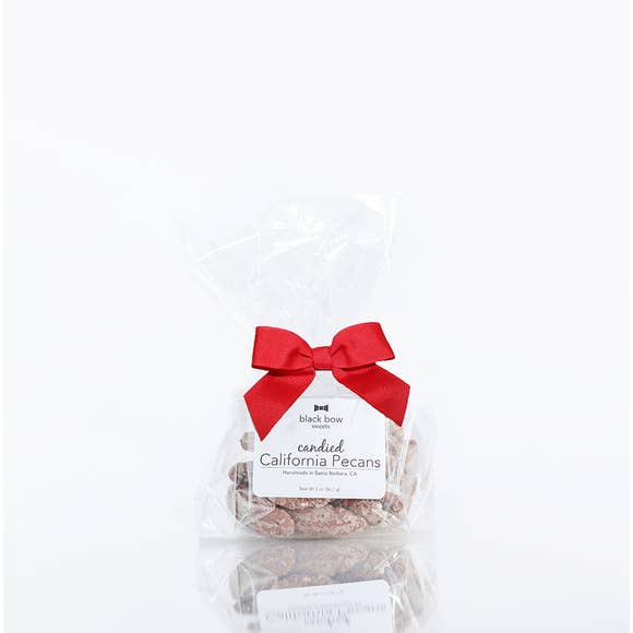 2 oz - Candied Pecan Gift Bag with red ribbon - TheArtsyBox