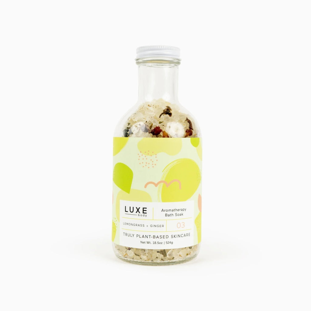 Luxe Lemongrass + Ginger Aromatherapy Bath Salt Soak - TheArtsyBox