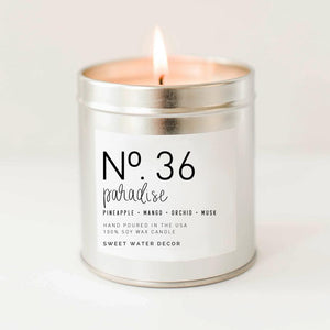 Paradise Soy Candle 9oz - Silver Tin - TheArtsyBox