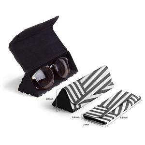 Black Stripes - Foldaway Slim Eyewear/Sunglass Case - TheArtsyBox