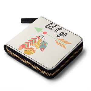 Feathers 48 Zip Wallet - TheArtsyBox