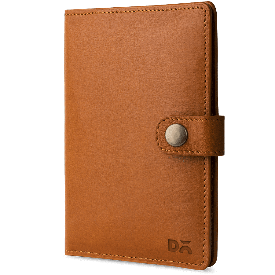 Tan Leather Compact Passport Wallet - TheArtsyBox