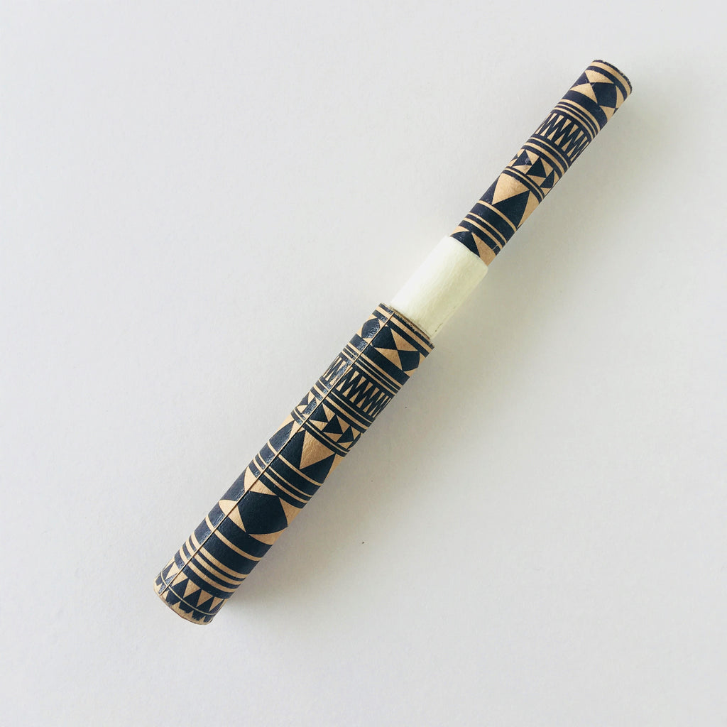 Black Tribal pattern paper pen - Blue - TheArtsyBox