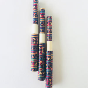 Tribal pattern paper pen - Black - TheArtsyBox