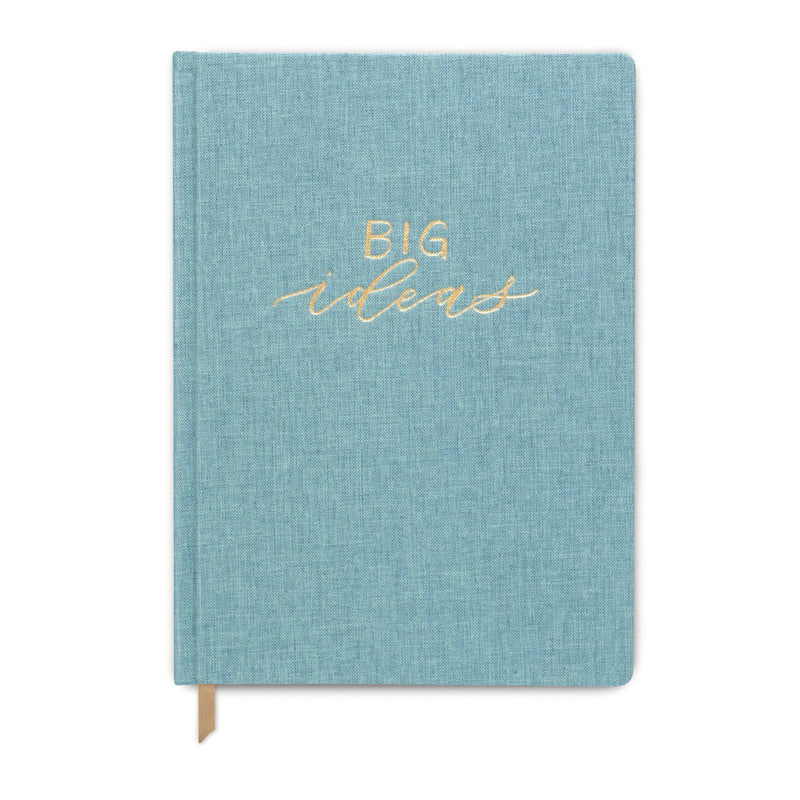 "BIG IDEAS" Seafoam cloth cover journal