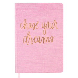 Chase your dreams fabric journal