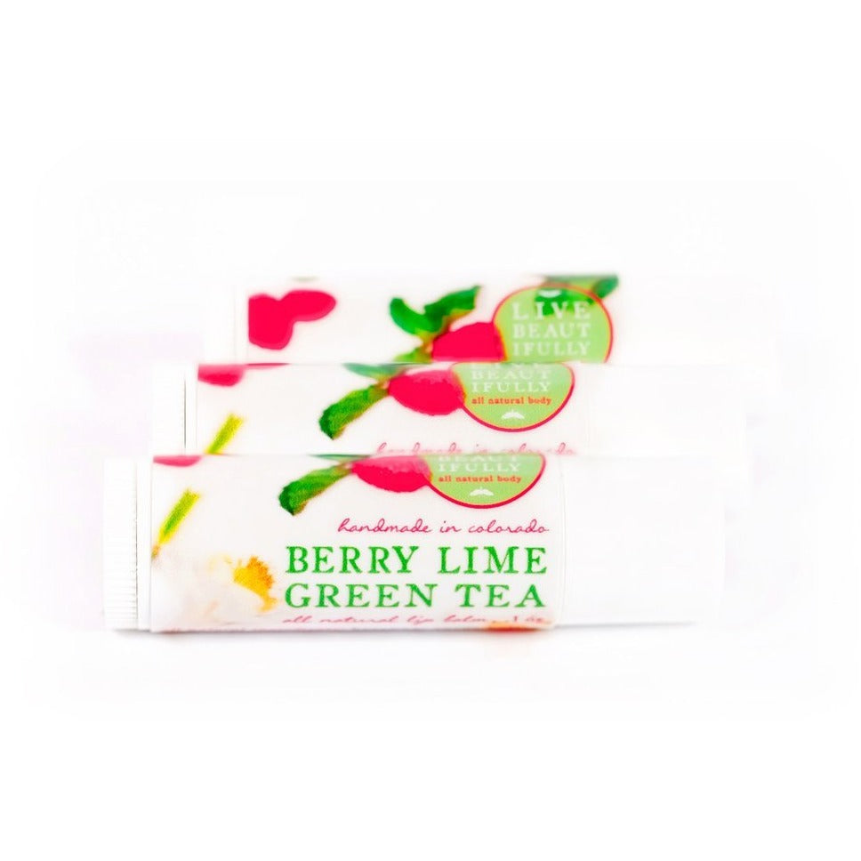 Berry Lime Green Tea - All Natural Lip Balm - TheArtsyBox