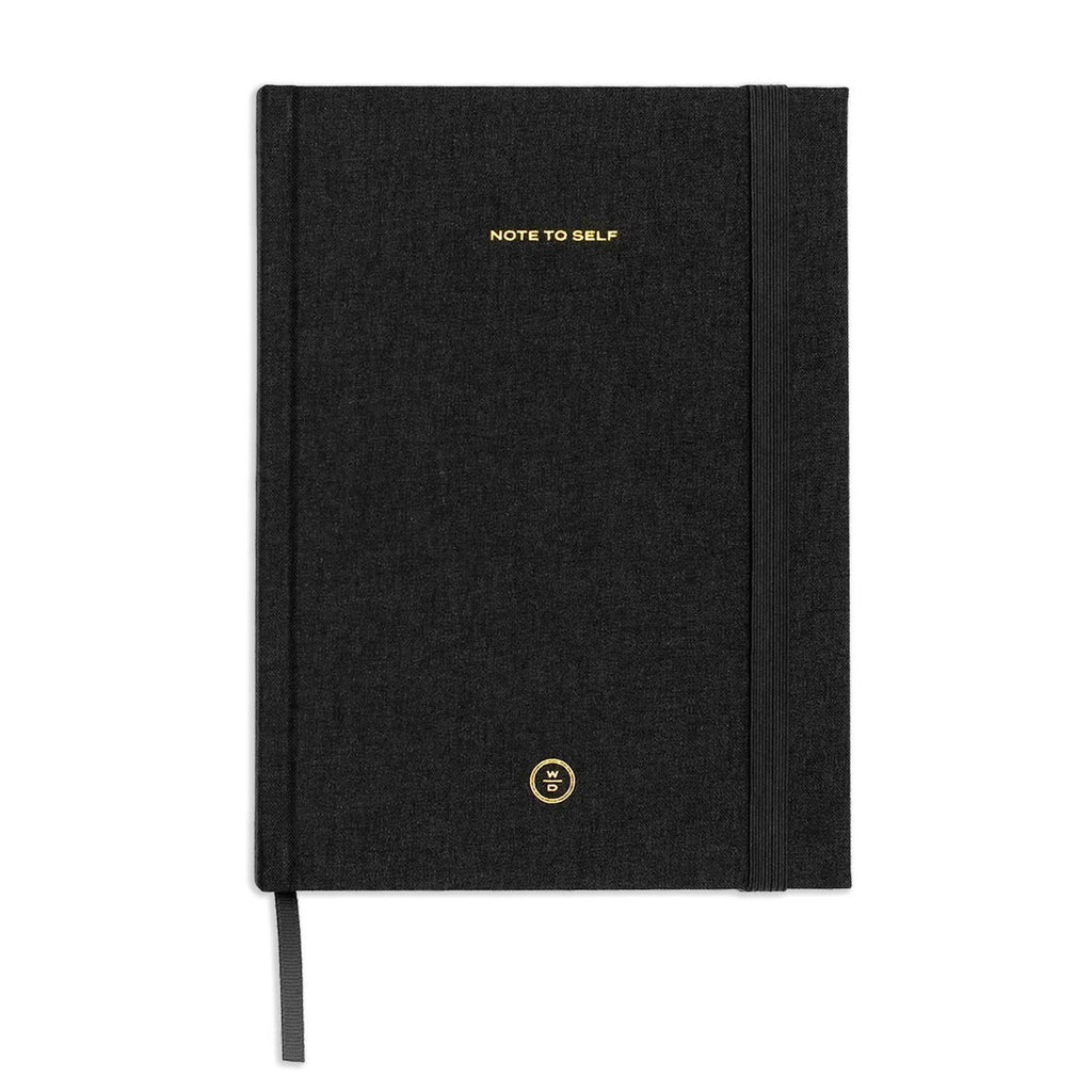 Black Linen Note to Self Journal by Wit and delight
