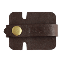 Dark Brown Mini Leather Cable Wrap - TheArtsyBox