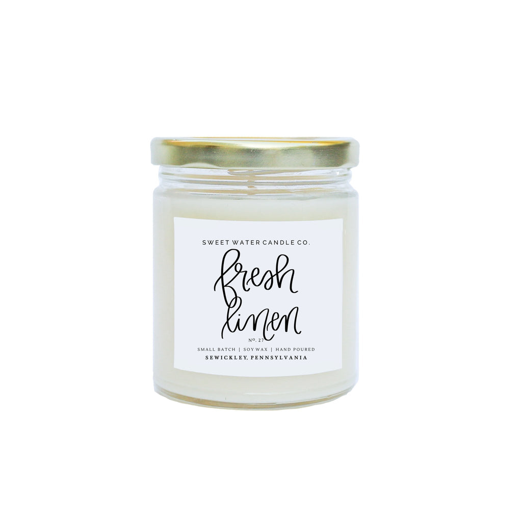 Fresh Linen Soy Candle -16oz - TheArtsyBox
