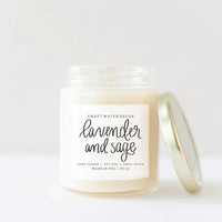 Lavender + Sage Soy candle - 16 oz - TheArtsyBox