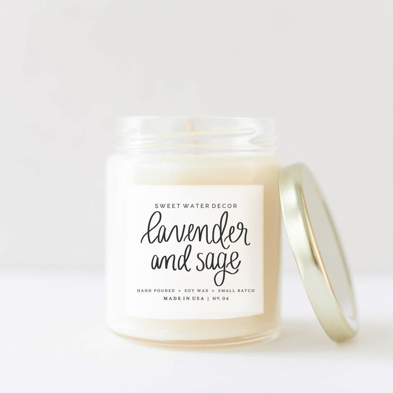 Lavender + Sage Soy candle - 16 oz - TheArtsyBox