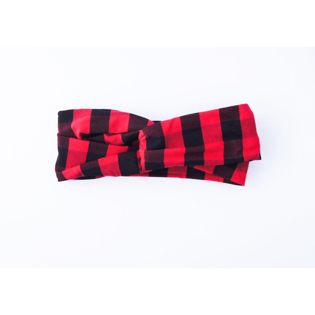 Adult Headband - Twist Turban - Buffalo Plaid - TheArtsyBox