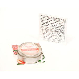 Southern Peach Rose - All Natural Lip Balm Tin - TheArtsyBox